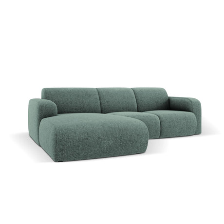 Molino 4-Sitzer Ecksofa Links, mit Bezug aus Chenille (Haga78) in Petrol, 250x170 cm – Bild 4