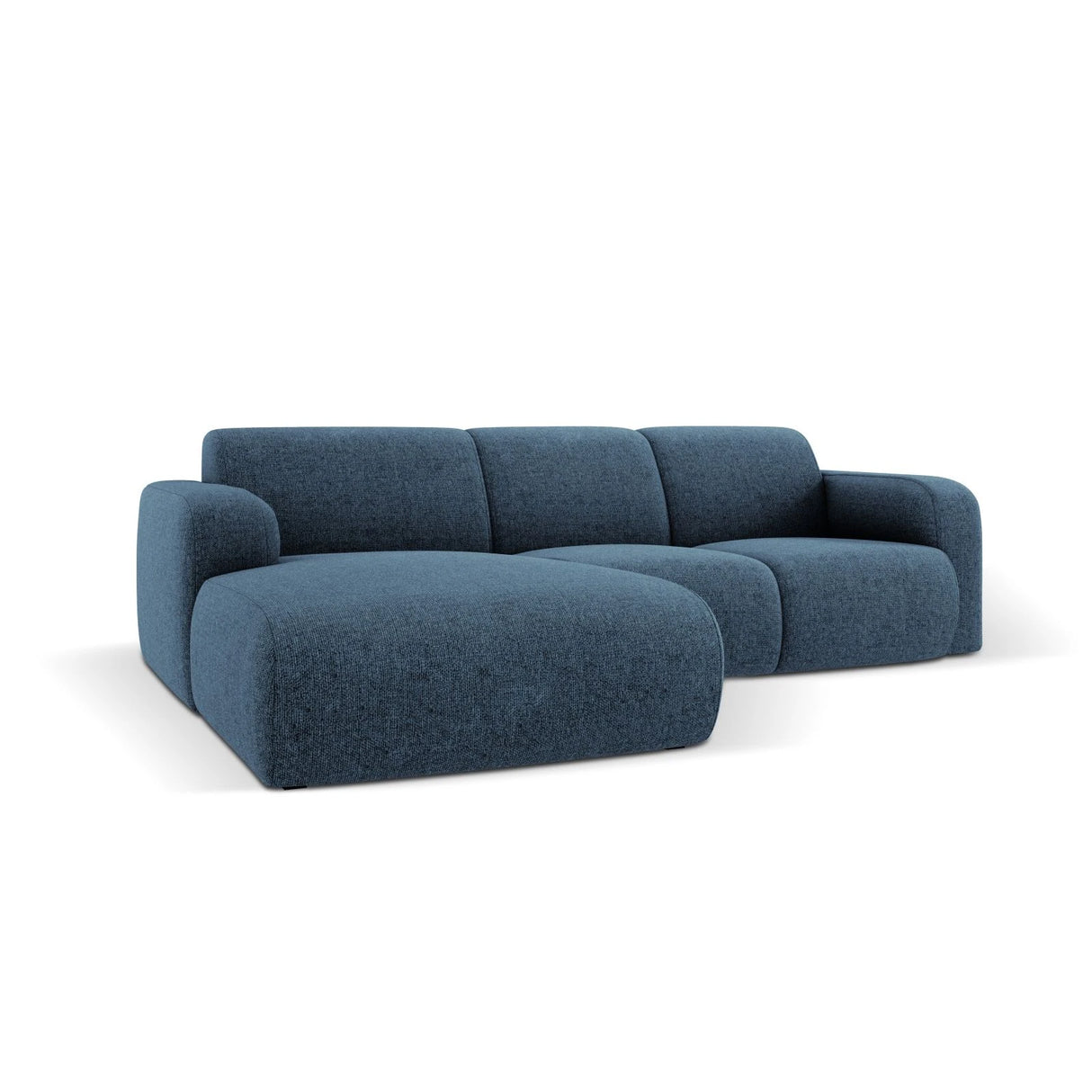 Molino 4-Sitzer Ecksofa Links, mit Bezug aus Chenille (Haga86) in Königsblau, 250x170 cm – Bild 4