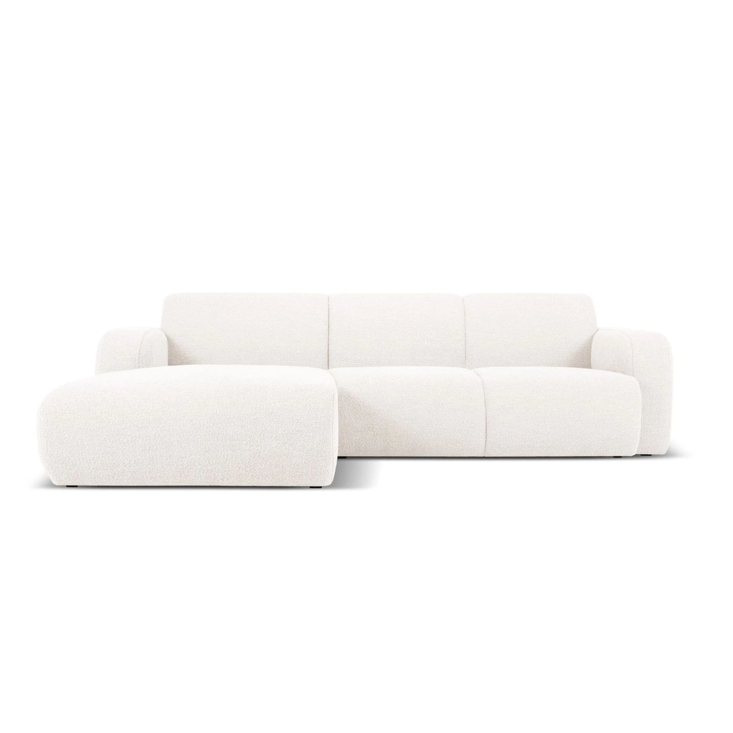 Molino 4-Sitzer Ecksofa Links, mit Bezug aus Chenille oder Boucle, 250x170 cm – Bild 1