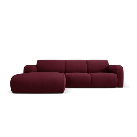 Molino 4-Sitzer Ecksofa Links, mit Bezug aus Chenille (Reb10) in Bordeaux, 250x170 cm – Bild 1