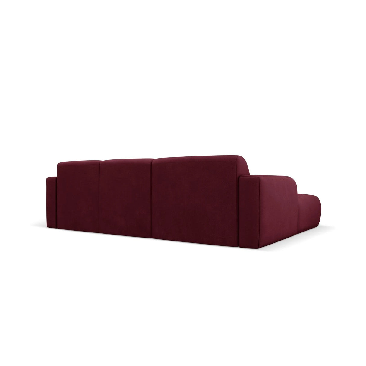 Molino 4-Sitzer Ecksofa Links, mit Bezug aus Chenille (Reb10) in Bordeaux, 250x170 cm – Bild 4