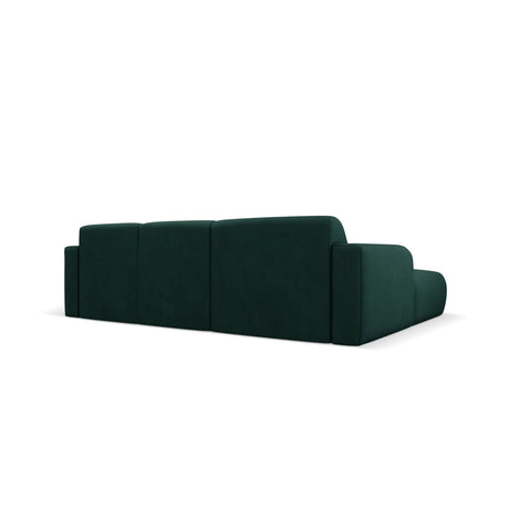 Molino 4-Sitzer Ecksofa Links, mit Bezug aus Chenille (Reb16) in Flaschengrün, 250x170 cm – Bild 4