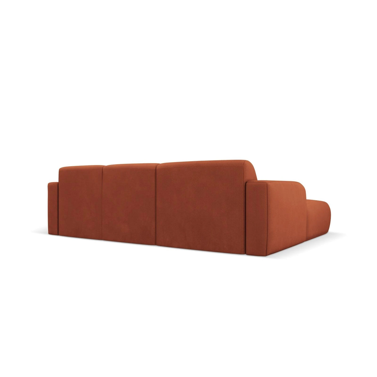 Molino 4-Sitzer Ecksofa Links, mit Bezug aus Chenille (Reb20) in Orange, 250x170 cm – Bild 4
