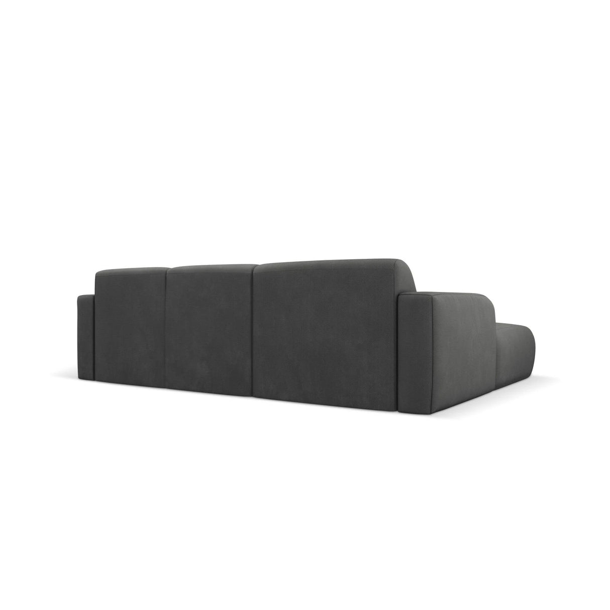 Molino 4-Sitzer Ecksofa Links, mit Bezug aus Chenille (Reb3) in Dunkelgrau, 250x170 cm – Bild 4
