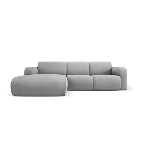 Molino 4-Sitzer Ecksofa Links, mit Bezug aus Chenille (Reb5) in Hellgrau, 250x170 cm – Bild 1