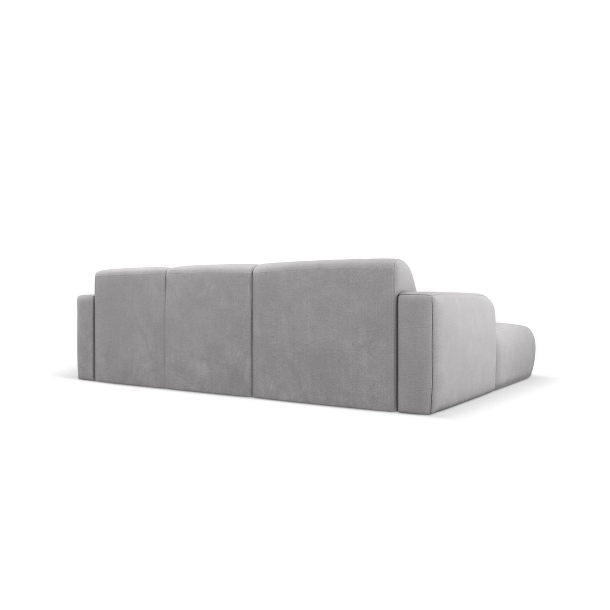 Molino 4-Sitzer Ecksofa Links, mit Bezug aus Chenille (Reb5) in Hellgrau, 250x170 cm – Bild 4