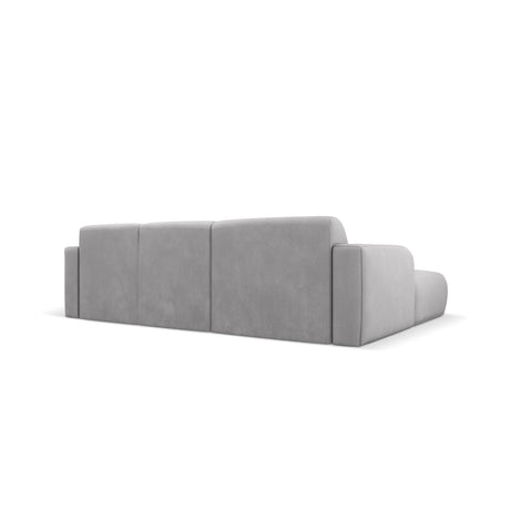 Molino 4-Sitzer Ecksofa Links, mit Bezug aus Chenille (Reb5) in Hellgrau, 250x170 cm – Bild 4