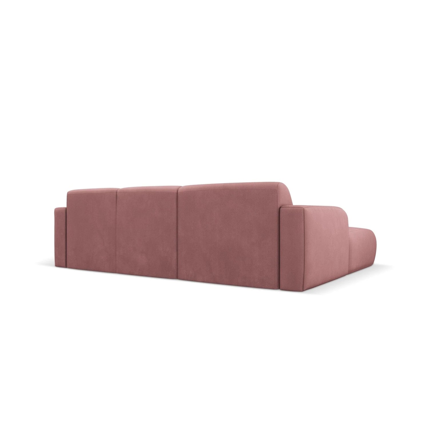 Molino 4-Sitzer Ecksofa Links, mit Bezug aus Chenille (Reb7) in Rosa, 250x170 cm – Bild 4