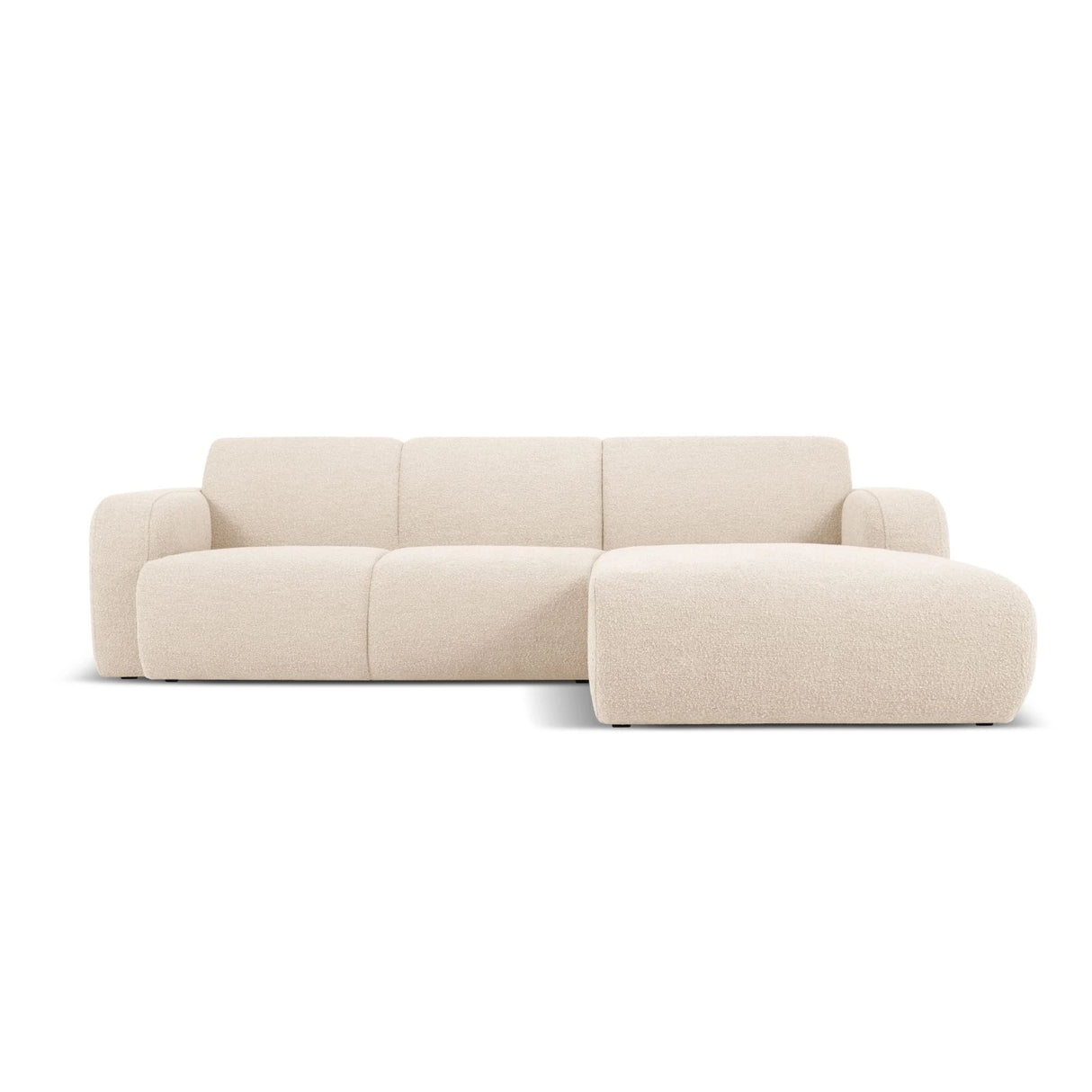 Molino 4-Sitzer Ecksofa Rechts, mit Bezug aus Boucle (Bal2074) in Beige, 250x170 cm – Bild 1