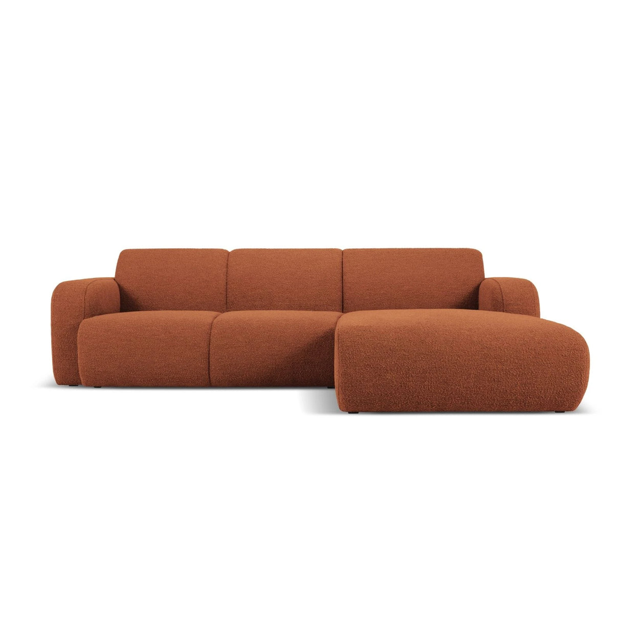 Molino 4-Sitzer Ecksofa Rechts, mit Bezug aus Boucle (Bal2078) in Braun, 250x170 cm – Bild 1