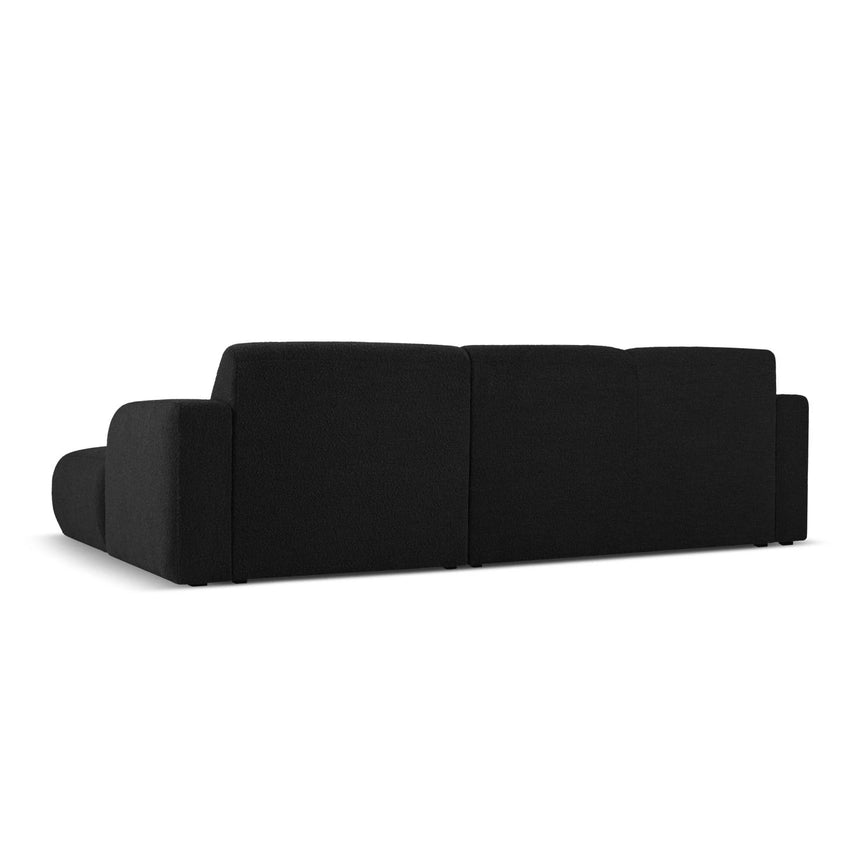 Molino 4-Sitzer Ecksofa Rechts, mit Bezug aus Boucle (Bal2082) in Schwarz, 250x170 cm – Bild 4