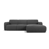 Molino 4-Sitzer Ecksofa Rechts, mit Bezug aus Boucle (Bal2083) in Dunkelgrau, 250x170 cm – Bild 1