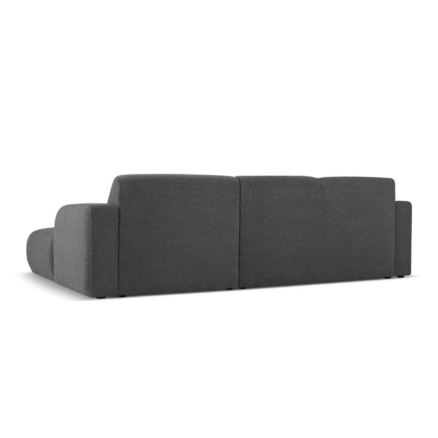 Molino 4-Sitzer Ecksofa Rechts, mit Bezug aus Boucle (Bal2083) in Dunkelgrau, 250x170 cm – Bild 4