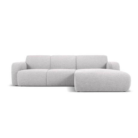 Molino 4-Sitzer Ecksofa Rechts, mit Bezug aus Boucle (Bal2085) in Hellgrau, 250x170 cm – Bild 1