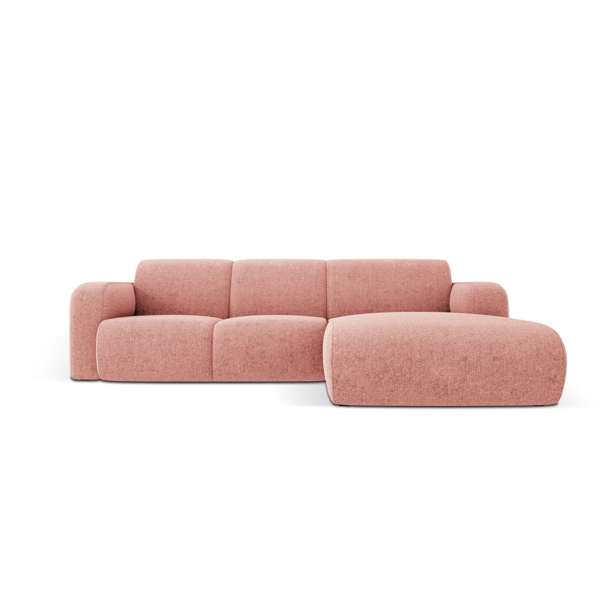 Molino 4-Sitzer Ecksofa Rechts, mit Bezug aus Chenille (Hag52) in Rosa, 250x170 cm – Bild 1
