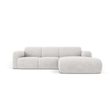 Molino 4-Sitzer Ecksofa Rechts, mit Bezug aus Chenille (Haga06) in Hellgrau, 250x170 cm – Bild 1