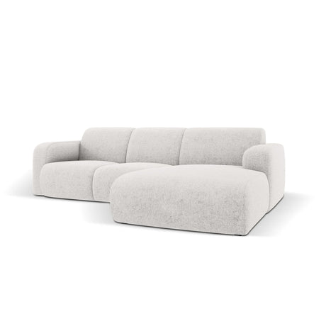 Molino 4-Sitzer Ecksofa Rechts, mit Bezug aus Chenille (Haga06) in Hellgrau, 250x170 cm – Bild 4