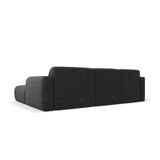 Molino 4-Sitzer Ecksofa Rechts, mit Bezug aus Chenille (Haga19) in Schwarz, 250x170 cm – Bild 5