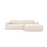 Molino 4-Sitzer Ecksofa Rechts, mit Bezug aus Chenille (Haga23) in Leichtes Beige, 250x170 cm – Bild 1