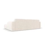 Molino 4-Sitzer Ecksofa Rechts, mit Bezug aus Chenille (Haga23) in Leichtes Beige, 250x170 cm – Bild 5
