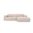 Molino 4-Sitzer Ecksofa Rechts, mit Bezug aus Chenille (Haga30) in Beige, 250x170 cm – Bild 1