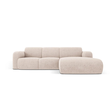 Molino 4-Sitzer Ecksofa Rechts, mit Bezug aus Chenille (Haga30) in Beige, 250x170 cm – Bild 1