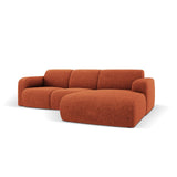 Molino 4-Sitzer Ecksofa Rechts, mit Bezug aus Chenille (Haga44) in Terrakotta, 250x170 cm – Bild 4