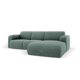 Molino 4-Sitzer Ecksofa Rechts, mit Bezug aus Chenille (Haga78) in Petrol, 250x170 cm – Bild 4