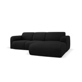 Molino 4-Sitzer Ecksofa Rechts, mit Bezug aus Chenille (Reb1) in Schwarz, 250x170 cm – Bild 4