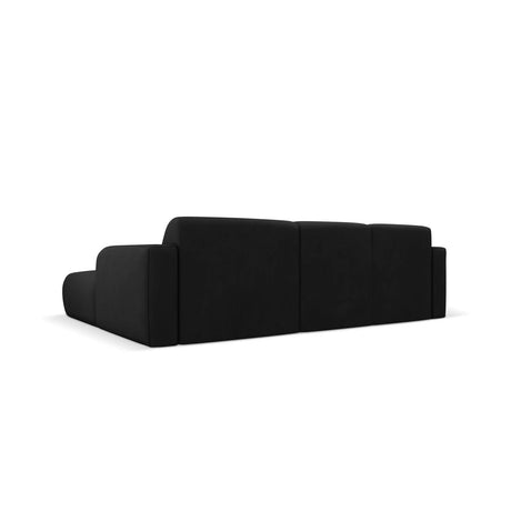 Molino 4-Sitzer Ecksofa Rechts, mit Bezug aus Chenille (Reb1) in Schwarz, 250x170 cm – Bild 5