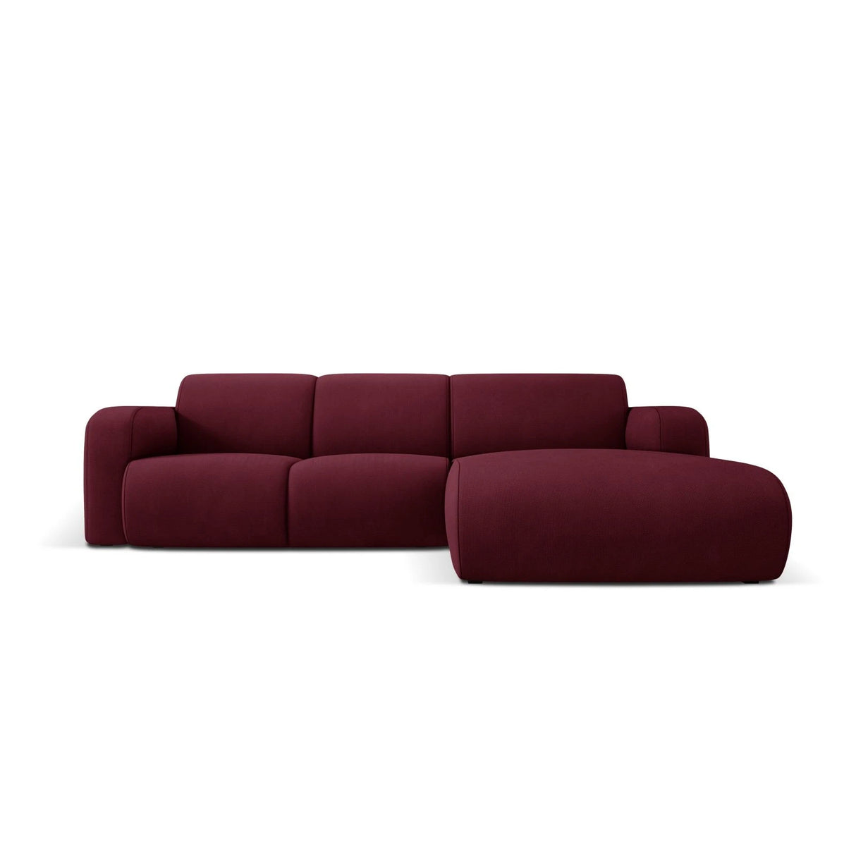 Molino 4-Sitzer Ecksofa Rechts, mit Bezug aus Chenille (Reb10) in Bordeaux, 250x170 cm – Bild 1