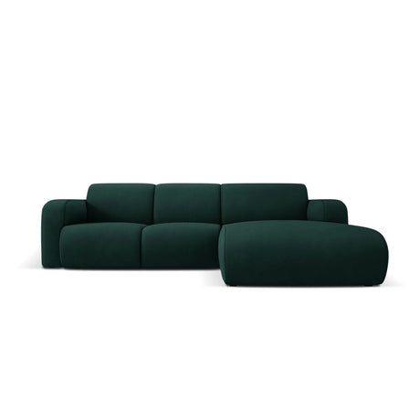 Molino 4-Sitzer Ecksofa Rechts, mit Bezug aus Chenille (Reb16) in Flaschengrün, 250x170 cm – Bild 1