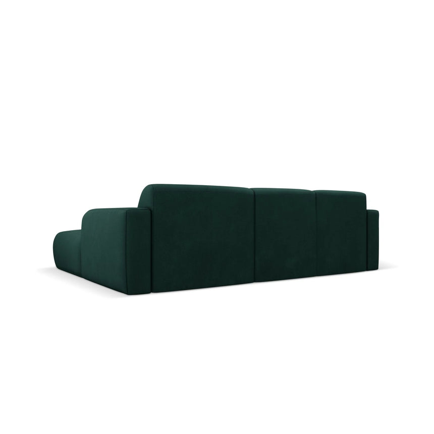 Molino 4-Sitzer Ecksofa Rechts, mit Bezug aus Chenille (Reb16) in Flaschengrün, 250x170 cm – Bild 5