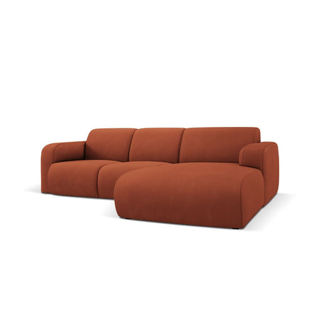 Molino 4-Sitzer Ecksofa Rechts, mit Bezug aus Chenille (Reb20) in Orange, 250x170 cm – Bild 3