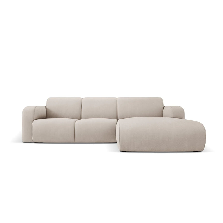 Molino 4-Sitzer Ecksofa Rechts, mit Bezug aus Chenille (Reb25) in Beige, 250x170 cm – Bild 1
