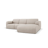 Molino 4-Sitzer Ecksofa Rechts, mit Bezug aus Chenille (Reb25) in Beige, 250x170 cm – Bild 3