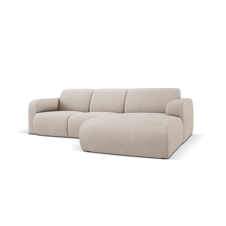Molino 4-Sitzer Ecksofa Rechts, mit Bezug aus Chenille (Reb25) in Beige, 250x170 cm – Bild 3