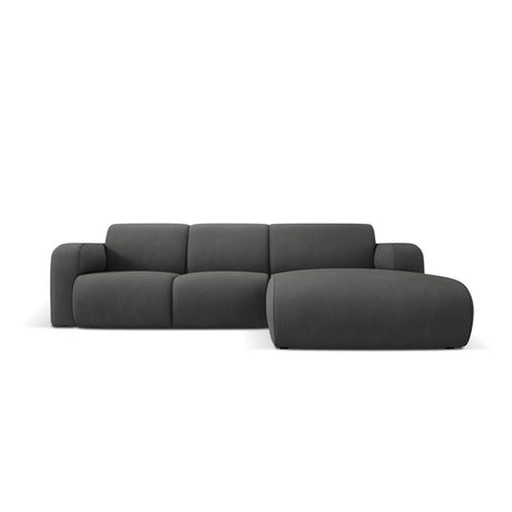 Molino 4-Sitzer Ecksofa Rechts, mit Bezug aus Chenille (Reb3) in Dunkelgrau, 250x170 cm – Bild 1