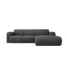 Molino 4-Sitzer Ecksofa Rechts, mit Bezug aus Chenille (Reb3) in Dunkelgrau, 250x170 cm – Bild 1