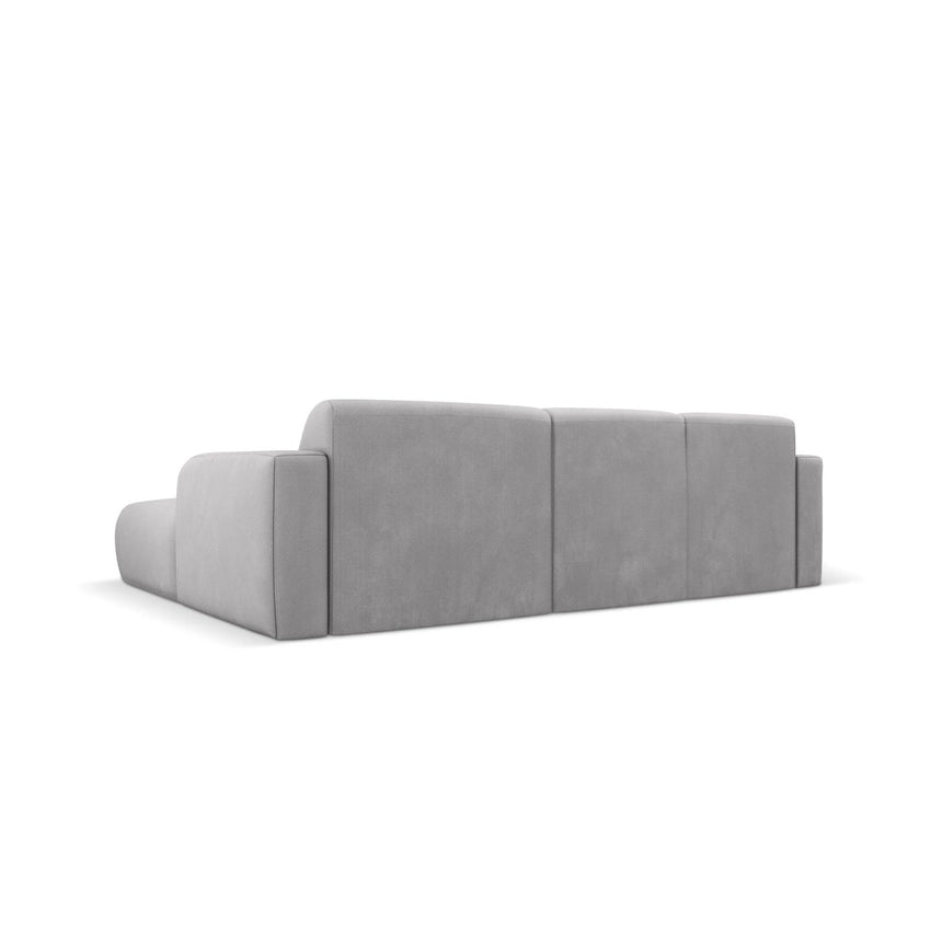 Molino 4-Sitzer Ecksofa Rechts, mit Bezug aus Chenille (Reb5) in Hellgrau, 250x170 cm – Bild 5
