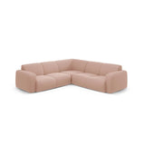 Molino 5-Sitzer Ecksofa symmetrisch, mit Bezug aus Boucle (Bal2072) in Powder Pink, 252x252 cm – Bild 1