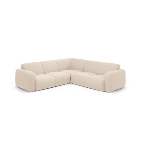 Molino 5-Sitzer Ecksofa symmetrisch, mit Bezug aus Boucle (Bal2074) in Beige, 252x252 cm – Bild 1