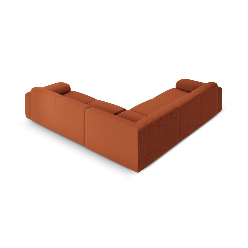 Molino 5-Sitzer Ecksofa symmetrisch, mit Bezug aus Boucle (Bal2078) in Braun, 252x252 cm – Bild 4
