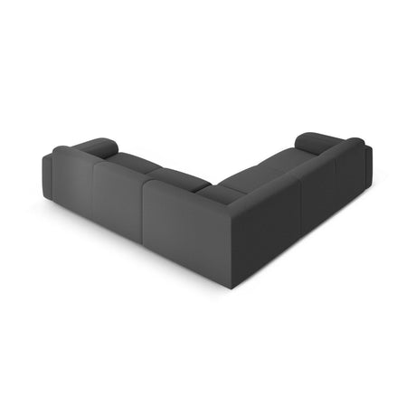 Molino 5-Sitzer Ecksofa symmetrisch, mit Bezug aus Boucle (Bal2083) in Dunkelgrau, 252x252 cm – Bild 4