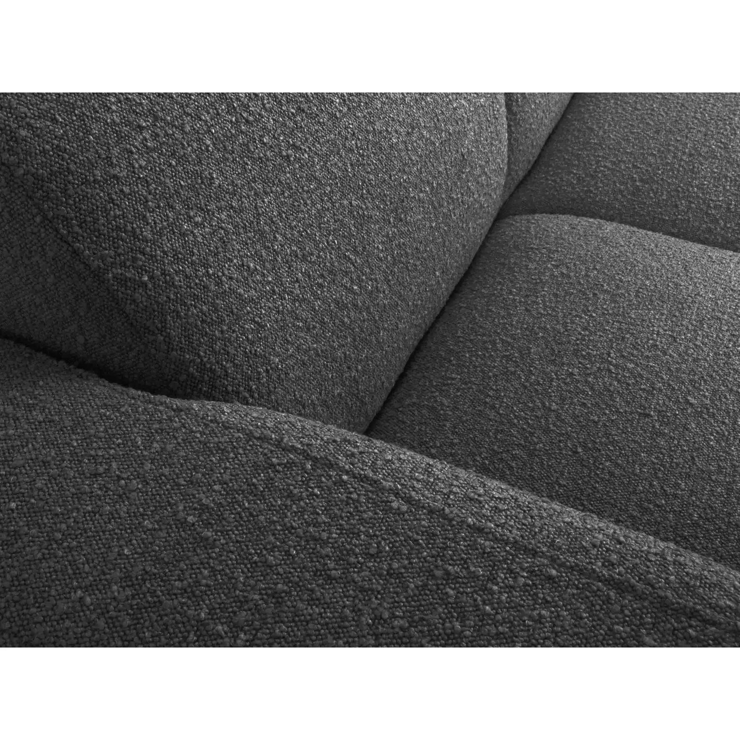 Molino 5-Sitzer Ecksofa symmetrisch, mit Bezug aus Boucle (Bal2083) in Dunkelgrau, 252x252 cm – Bild 5