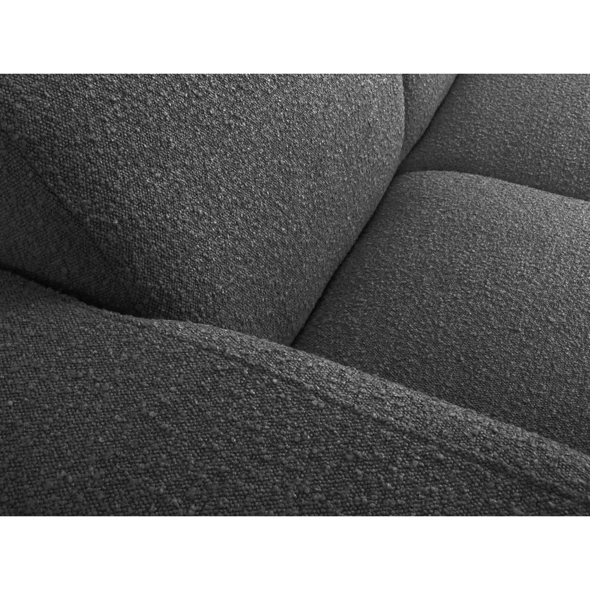 Molino 5-Sitzer Ecksofa symmetrisch, mit Bezug aus Boucle (Bal2083) in Dunkelgrau, 252x252 cm – Bild 5