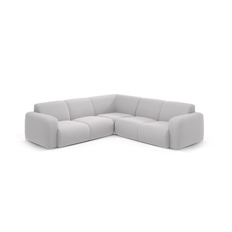 Molino 5-Sitzer Ecksofa symmetrisch, mit Bezug aus Boucle (Bal2085) in Hellgrau, 252x252 cm – Bild 1