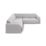 Molino 5-Sitzer Ecksofa symmetrisch, mit Bezug aus Boucle (Bal2085) in Hellgrau, 252x252 cm – Bild 3