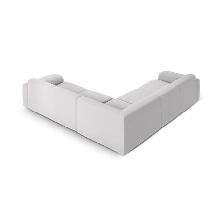 Molino 5-Sitzer Ecksofa symmetrisch, mit Bezug aus Boucle (Bal2085) in Hellgrau, 252x252 cm – Bild 4