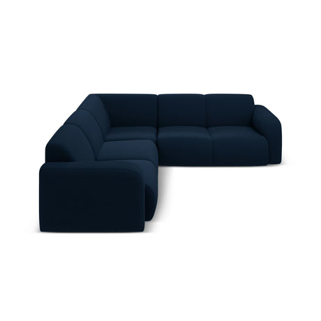 Molino 5-Sitzer Ecksofa symmetrisch, mit Bezug aus Boucle (Bal2088) in Dunkelblau, 252x252 cm – Bild 3